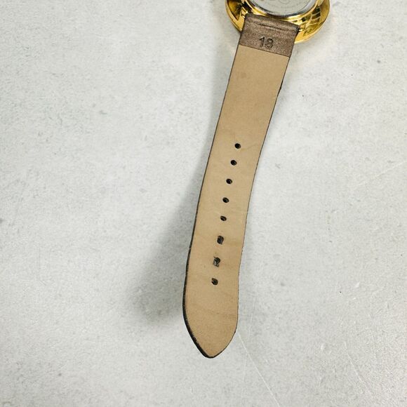 Arkibos Watch Womens 37mm Date MOP Diamond Dial Round Gold Tone New Battery - Picture 10 of 11